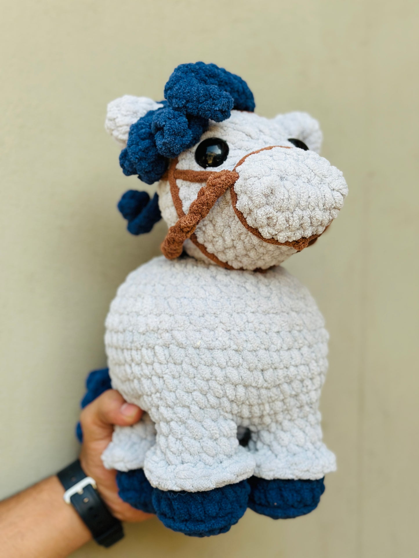 Crochet horse plushie