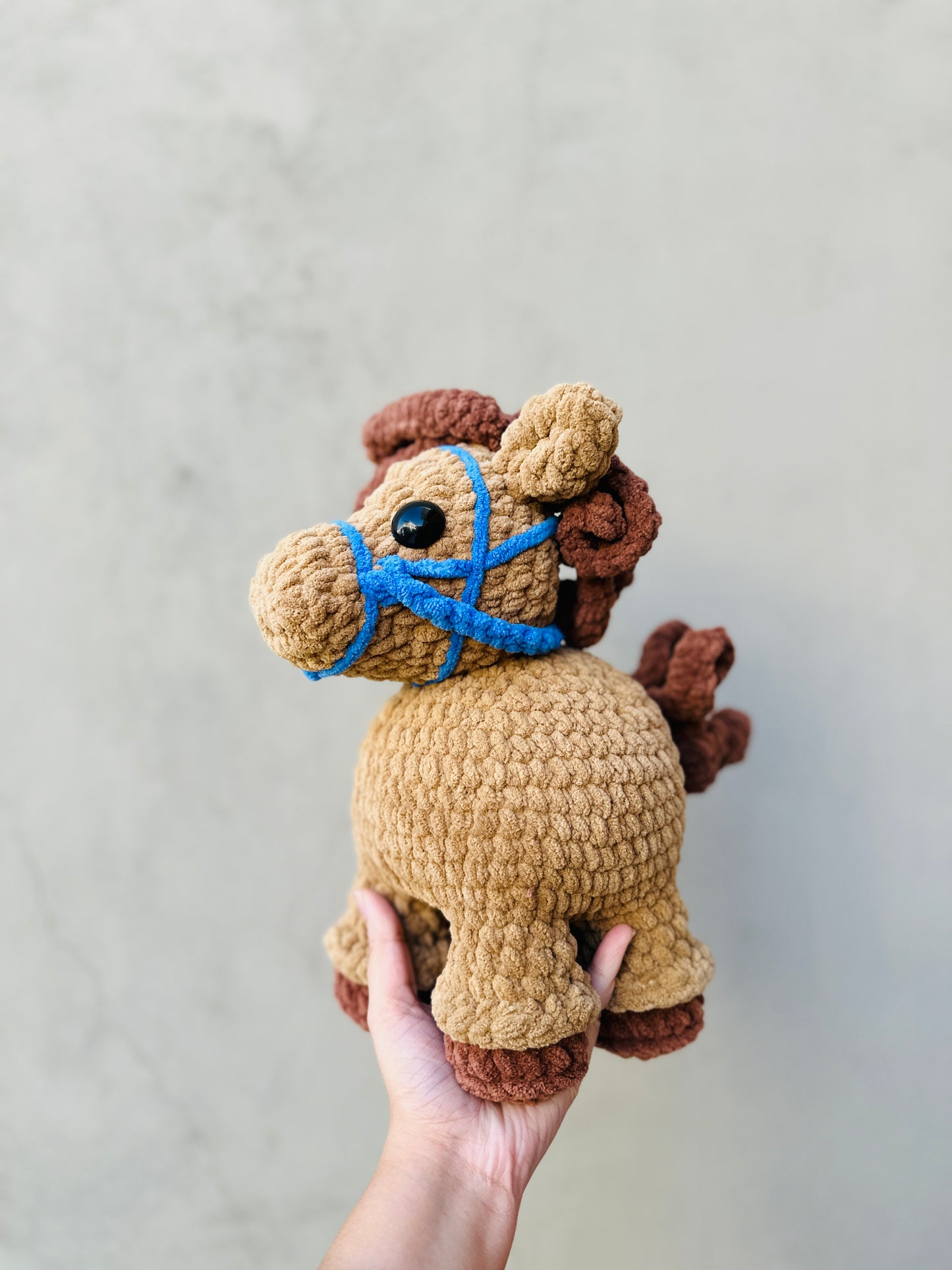 Crochet horse plushie