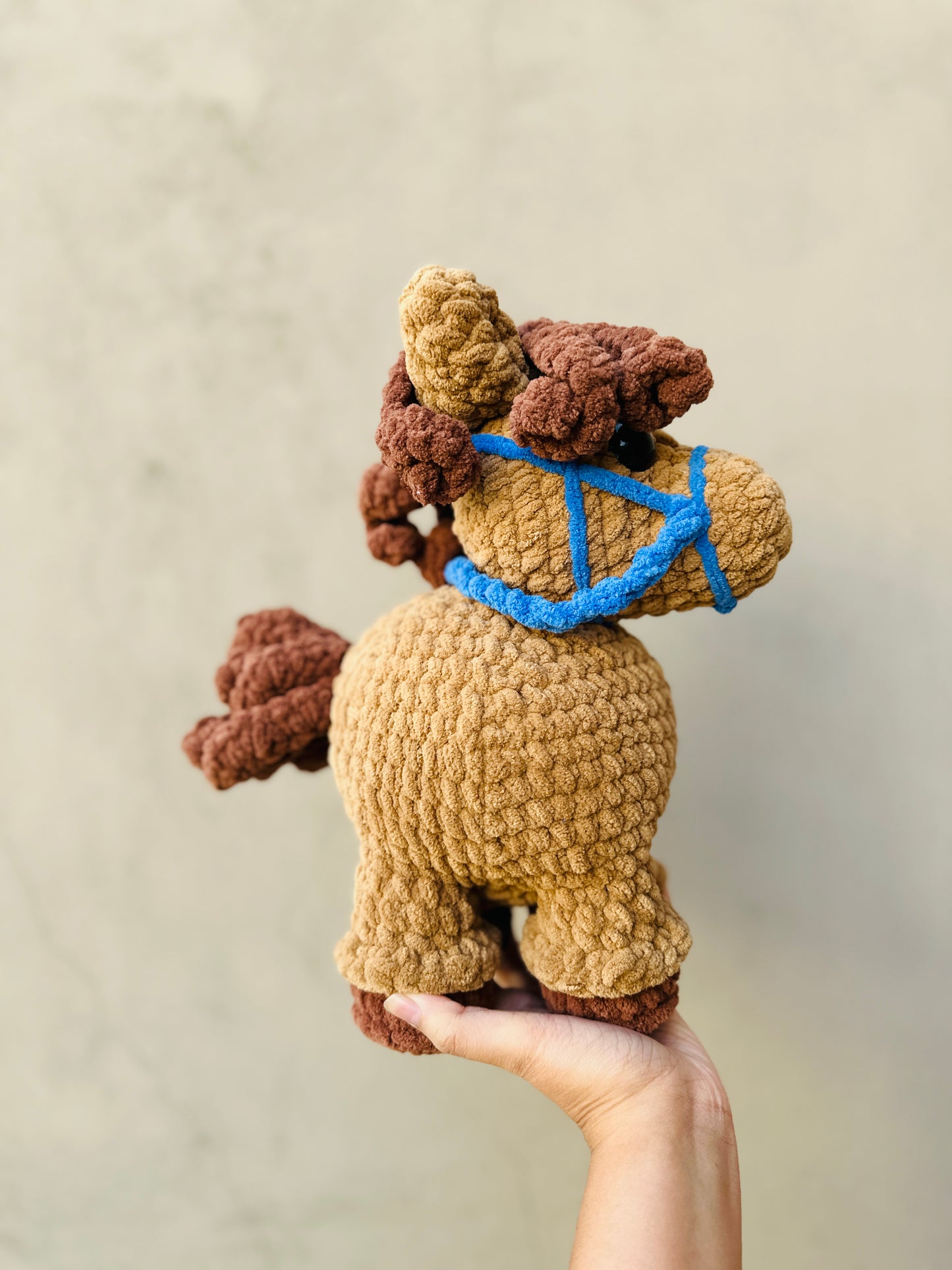 Crochet horse plushie