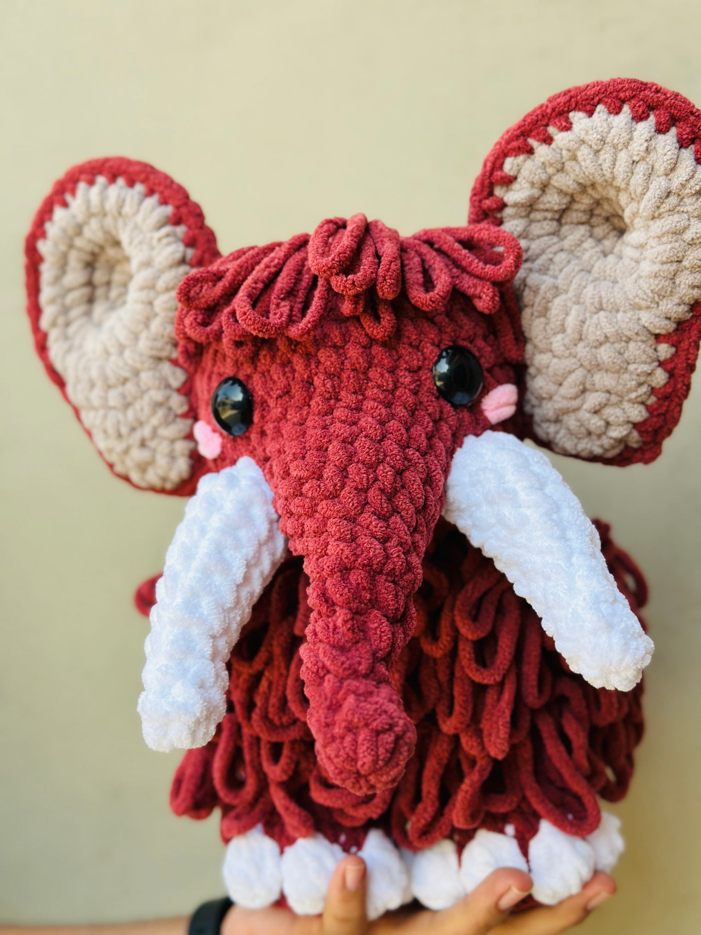 Crochet mammoth plushies