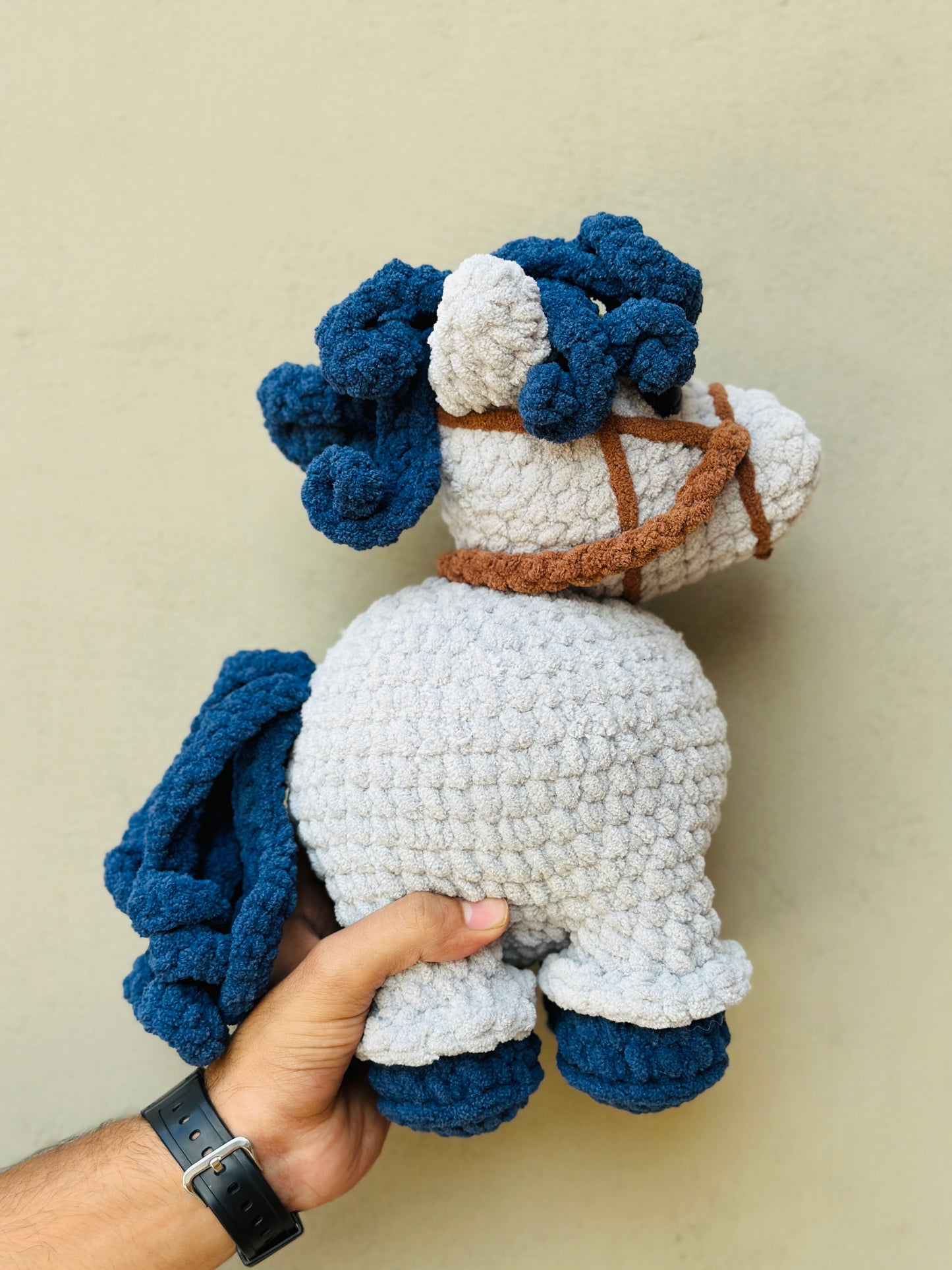 Crochet horse plushie