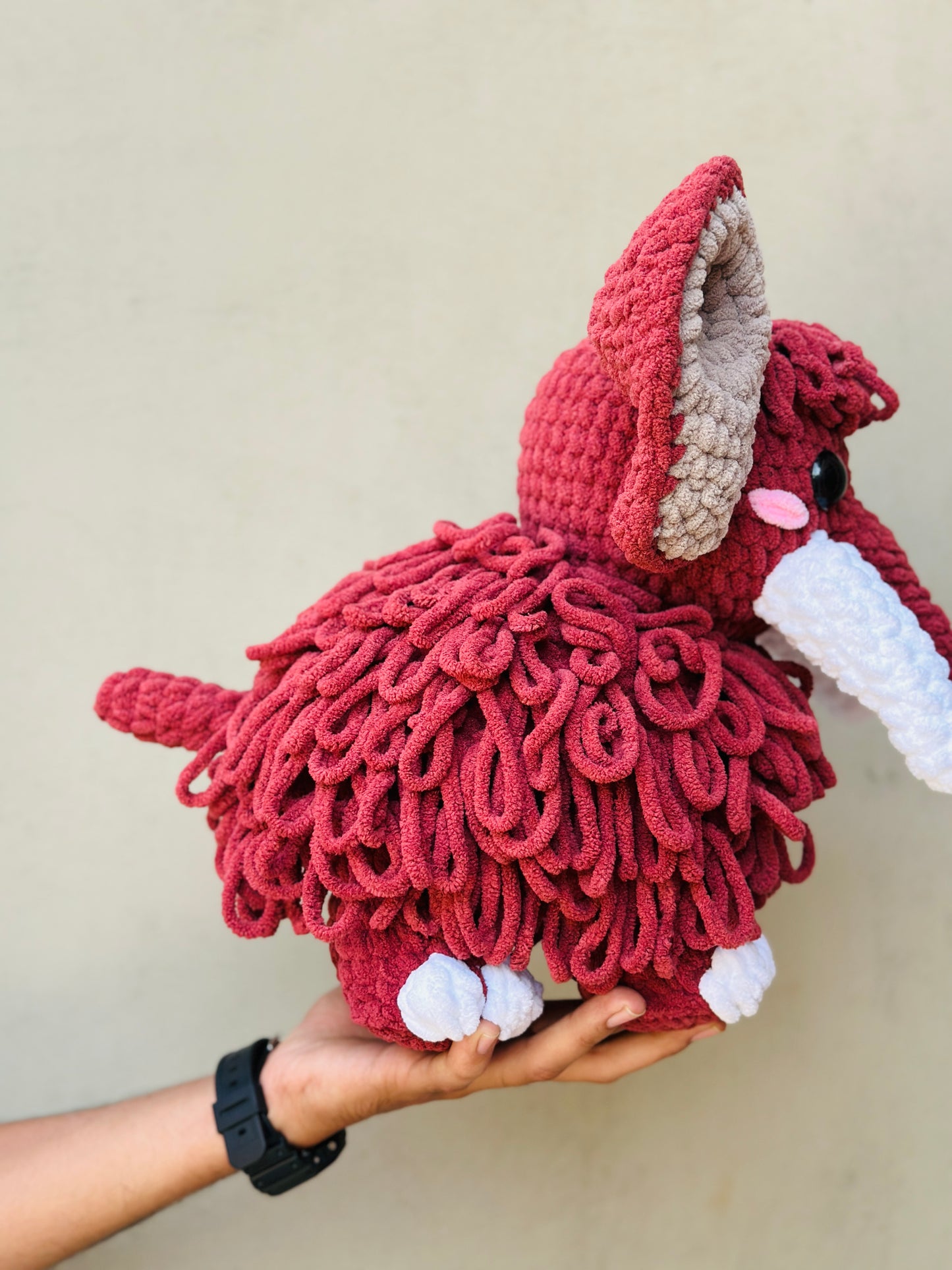 Crochet mammoth plushies