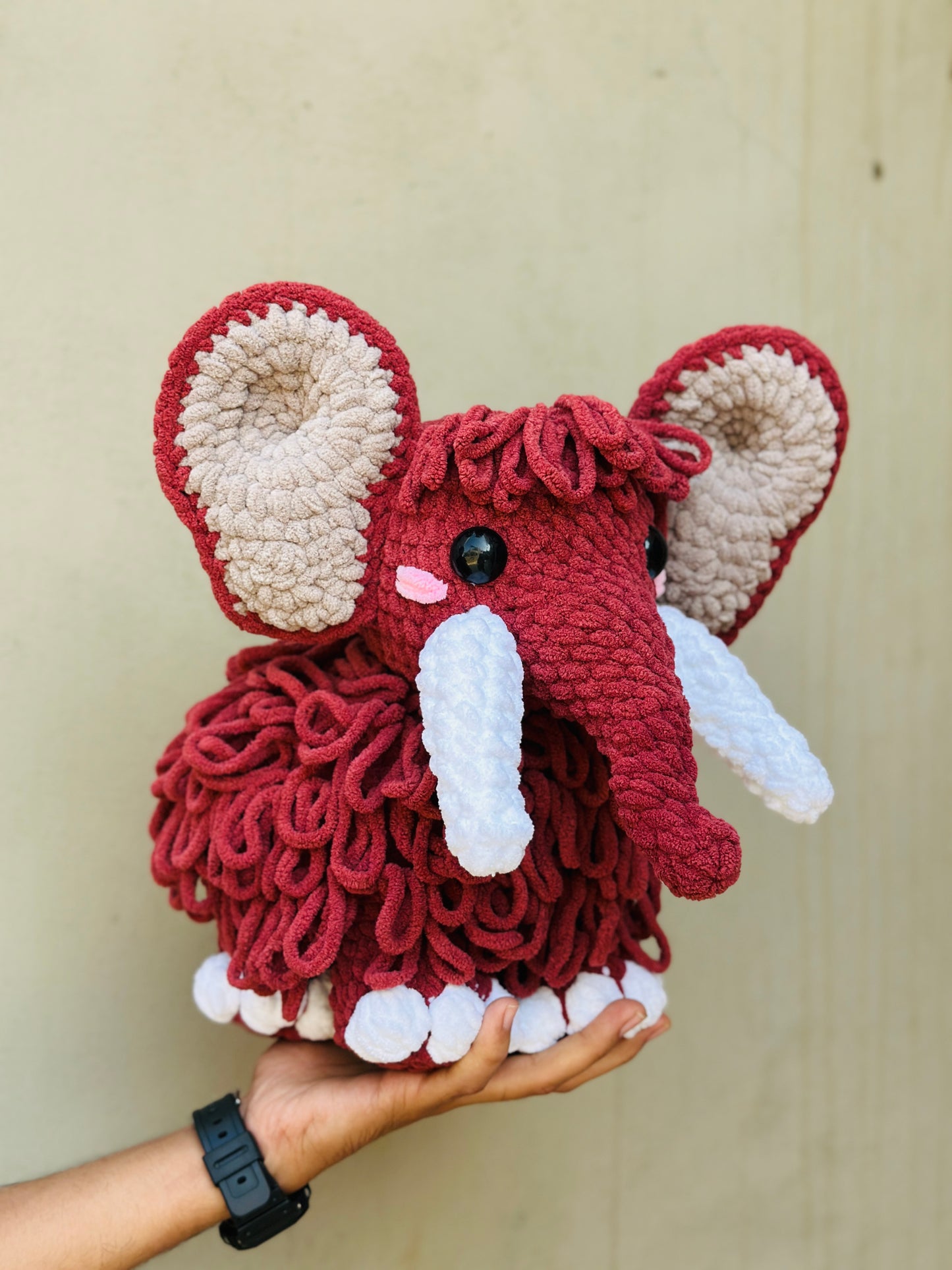 Crochet mammoth plushies