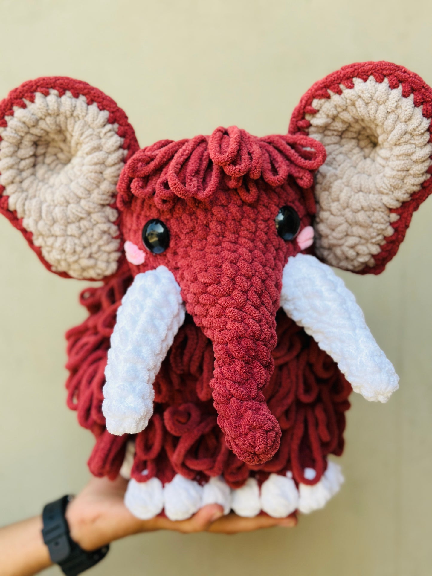 Crochet mammoth plushies