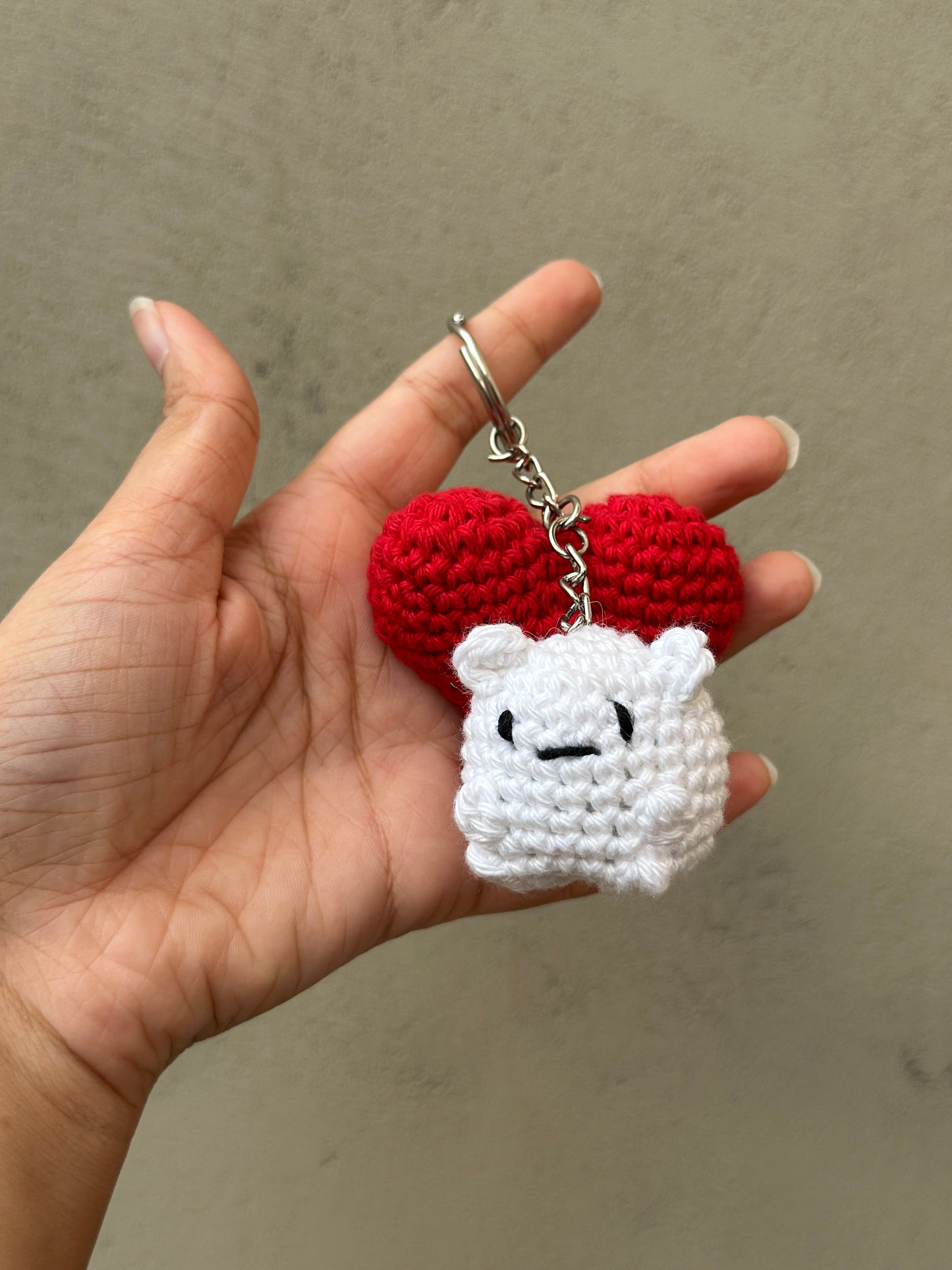 Keychain bear & heart