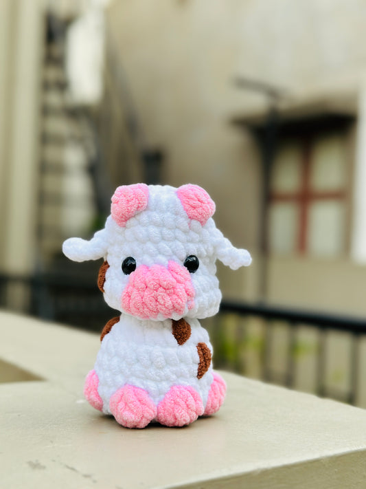 Crochet poppy cow