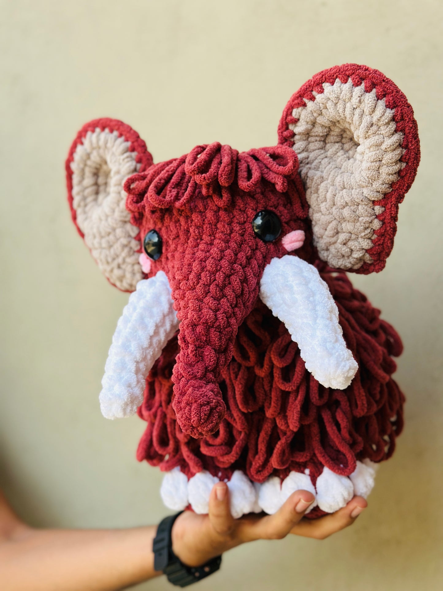 Crochet mammoth plushies