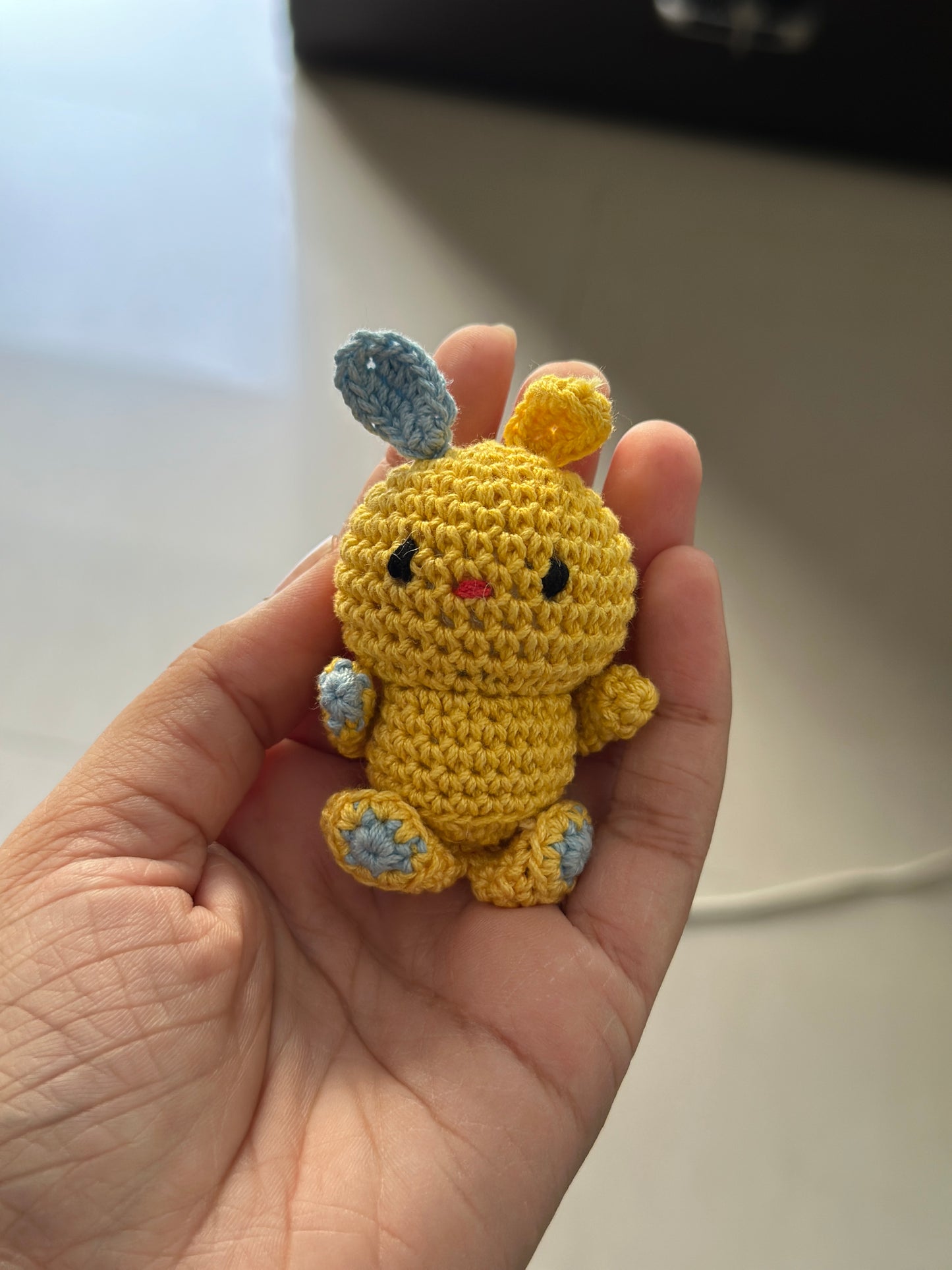 Crochet rabbit keychain